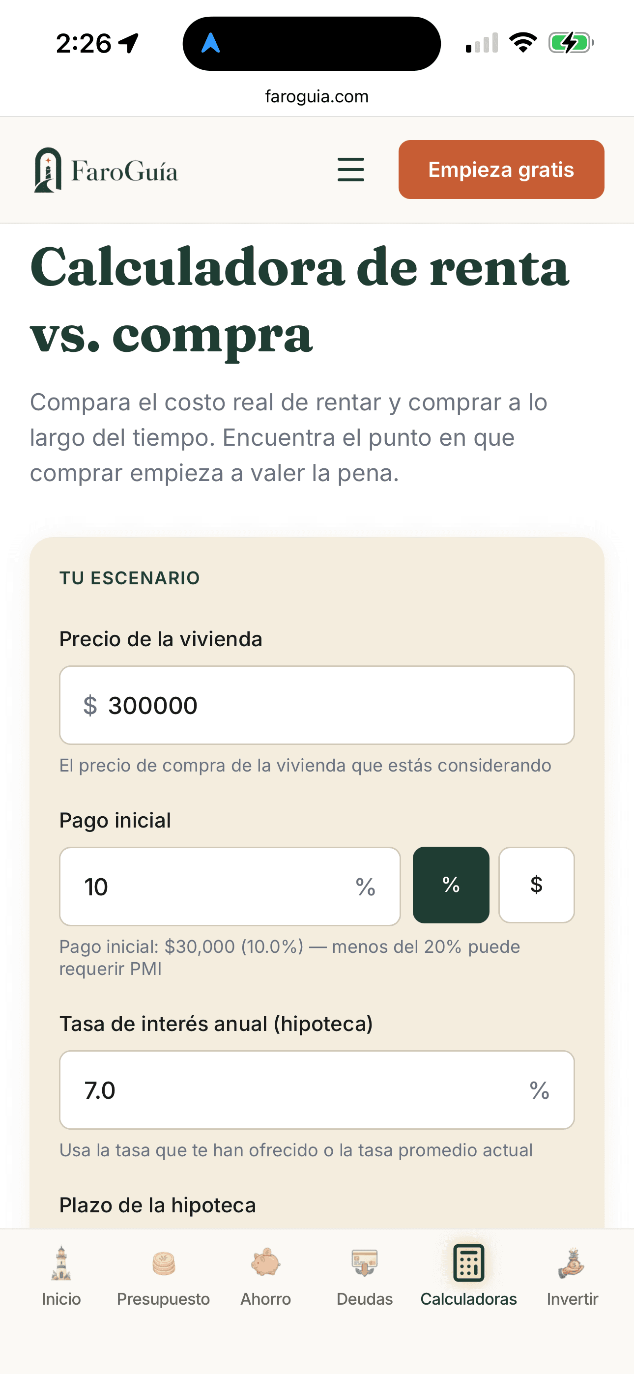 Ingresas tus datos