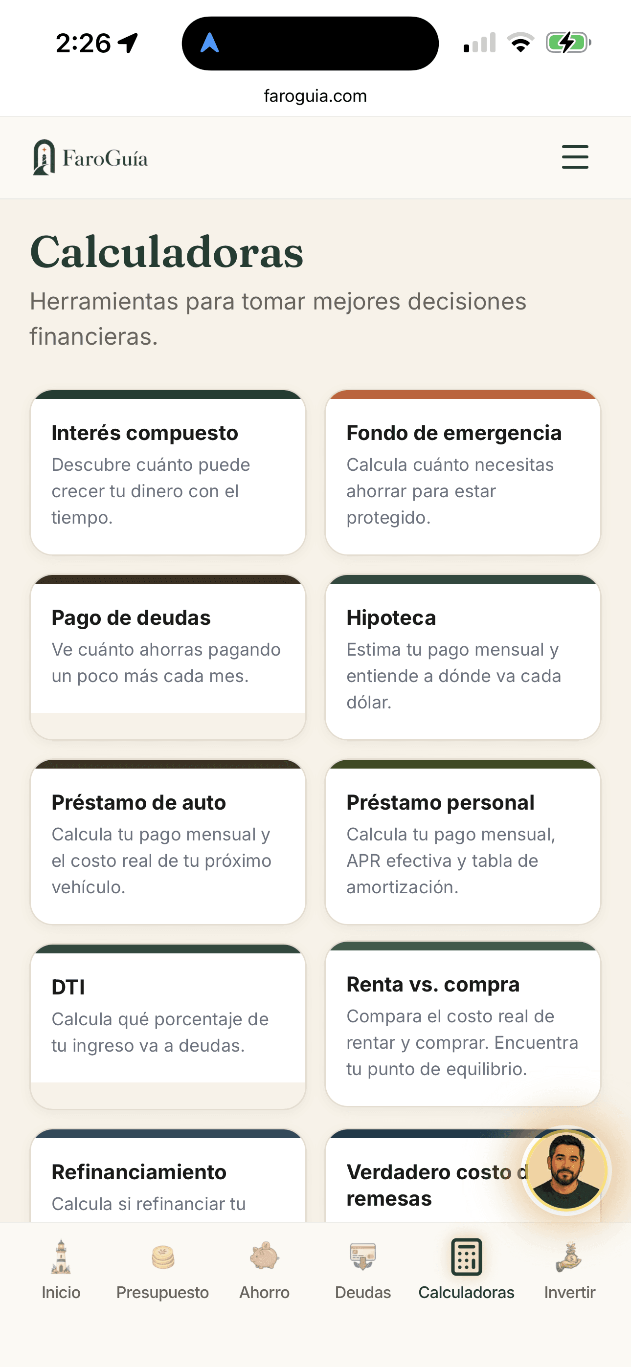 Índice de calculadoras